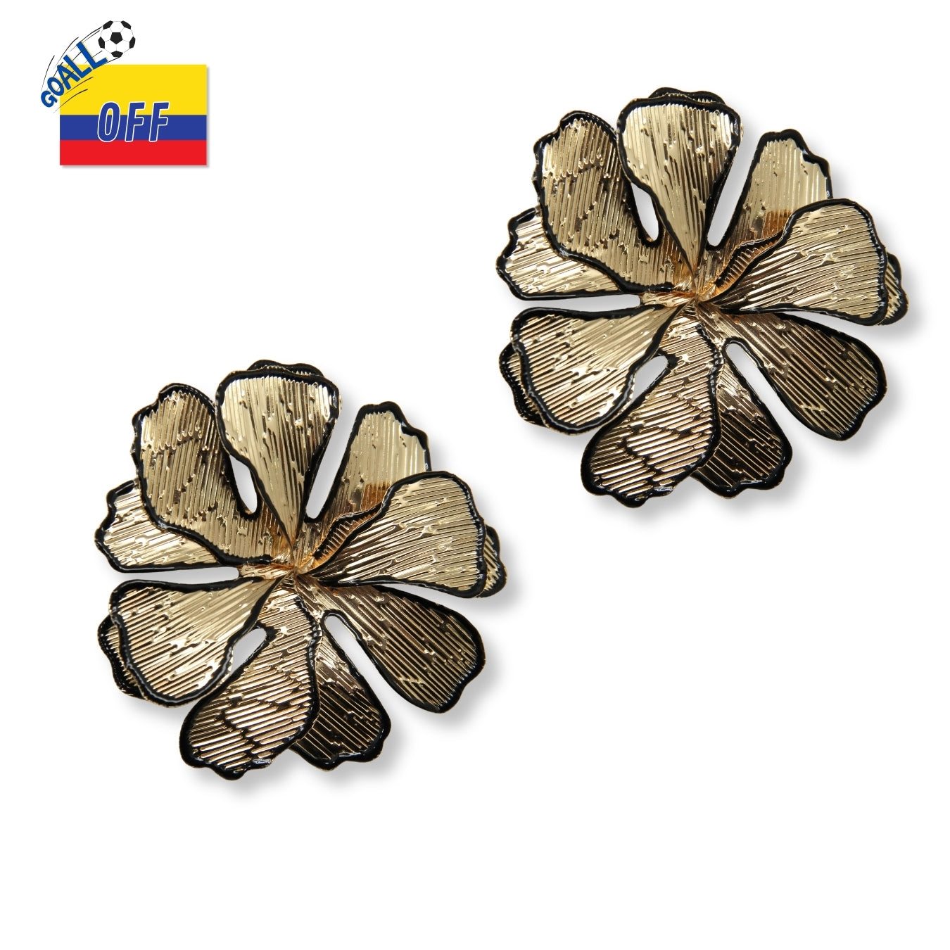 Aretes Anémona Dorada
