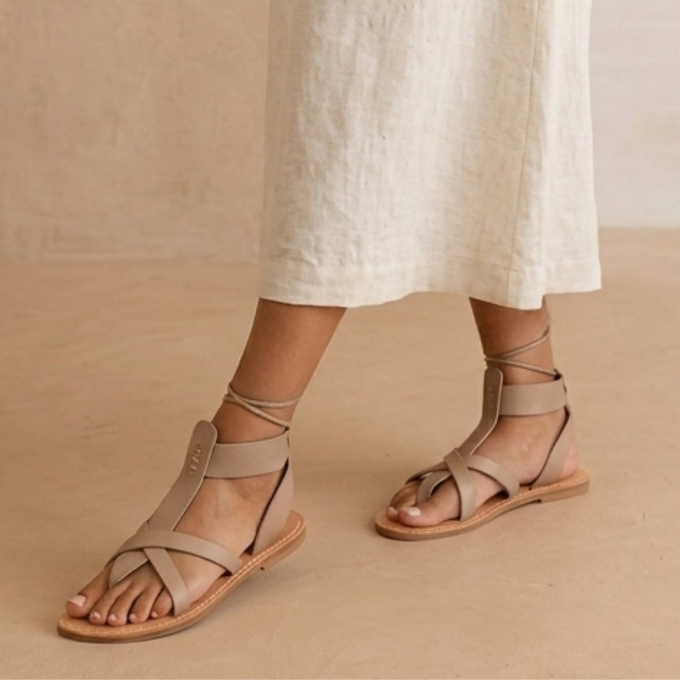 Sandalias Lace-Up Desert Sand