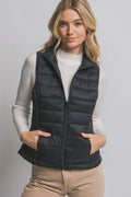 Chaleco Puffer Acolchado Sin Mangas Black