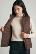 Chaleco Puffer Acolchado Sin Mangas BROWN