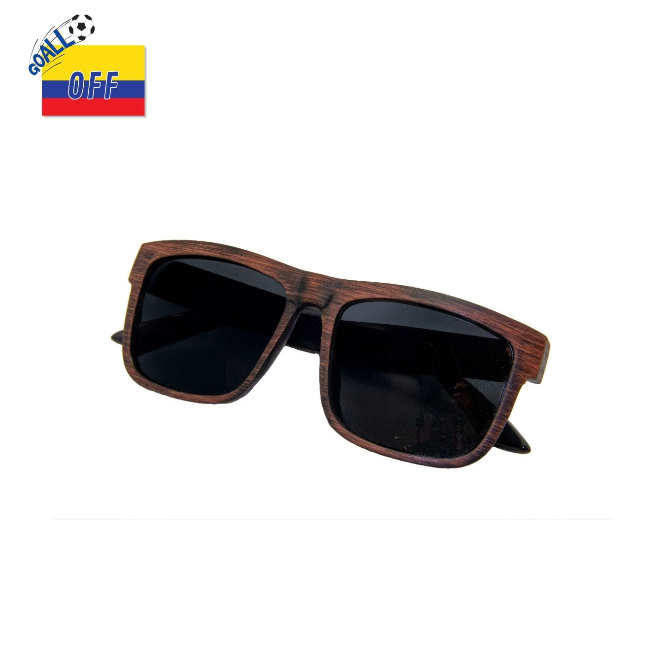 Lentes de Sol con Marco de Madera Oscura