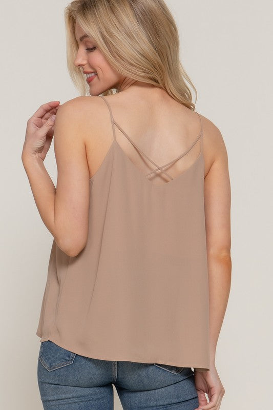 Blusa Fluida de Tirantes con Escote en V