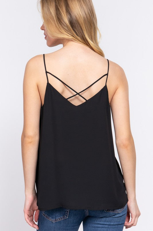 Blusa Fluida de Tirantes con Escote en V