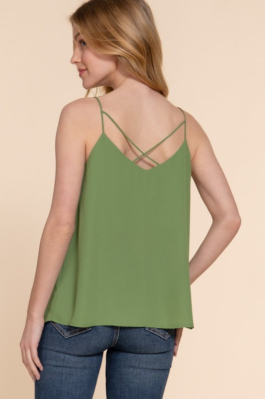 Blusa Fluida con Espalda Cruzada