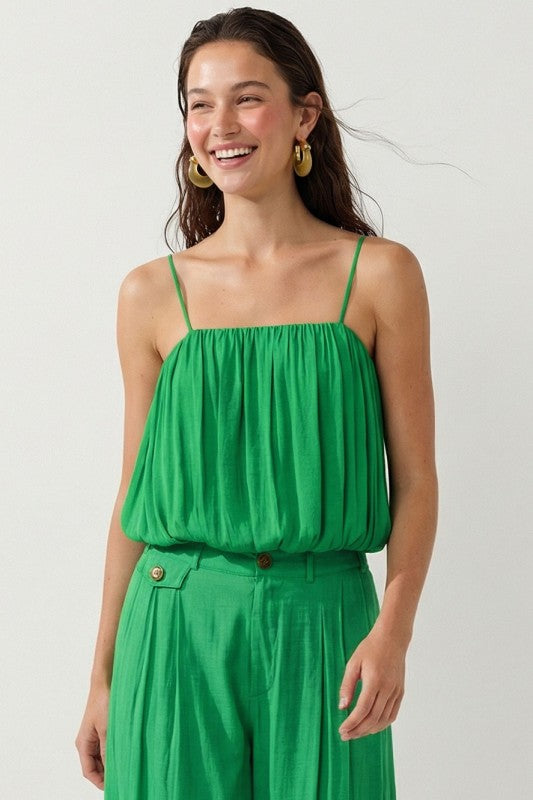 Blusa Cami Estructurada con Plisado Superior