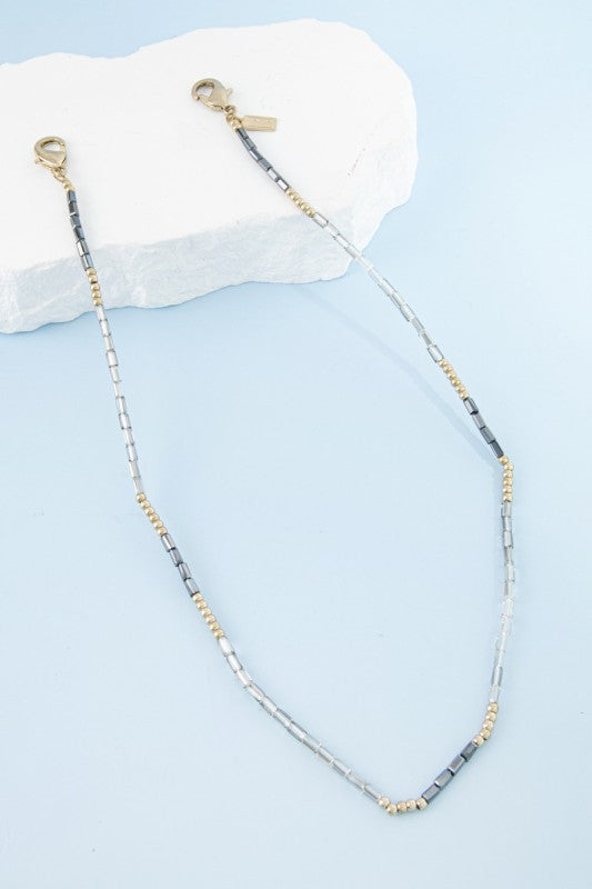 Cuerda para Gafas Diseño Modern Grey & Gold