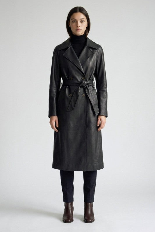Gabardina Efecto Cuero Urban Chic Black