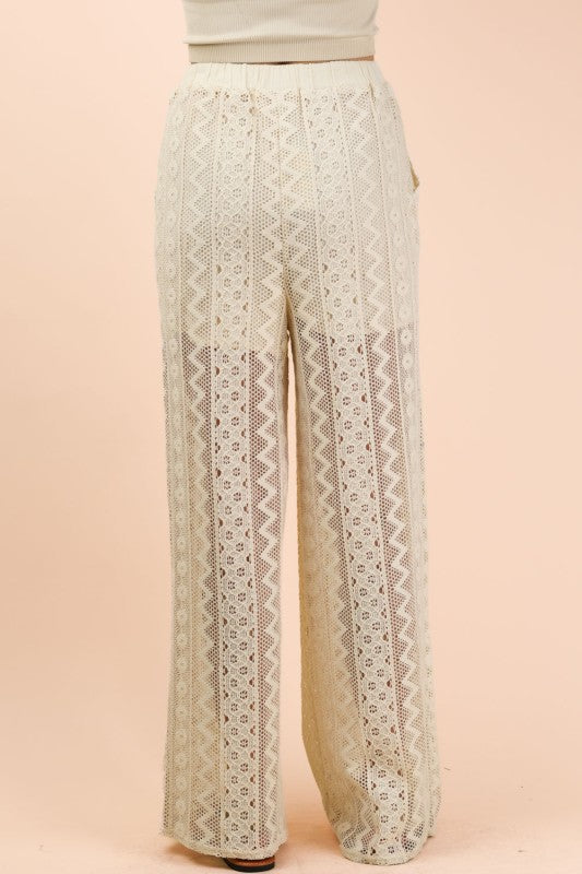 Pantalón Playero Estampado Geométrico