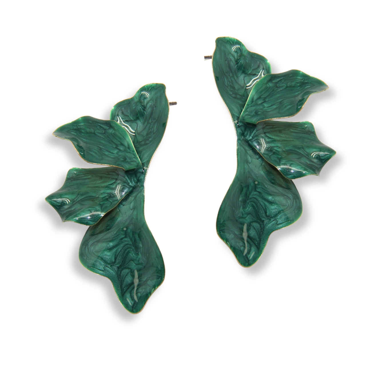 Aretes Pétalos de Malaquita