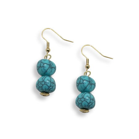 Aretes Orbes Turquesa