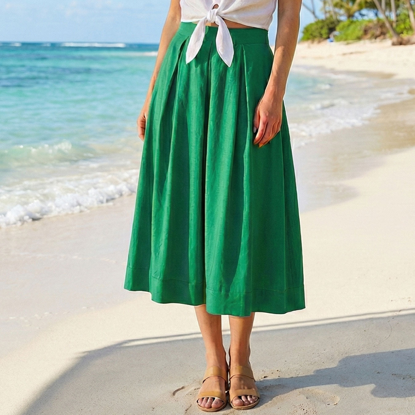 Falda Olivia Verde