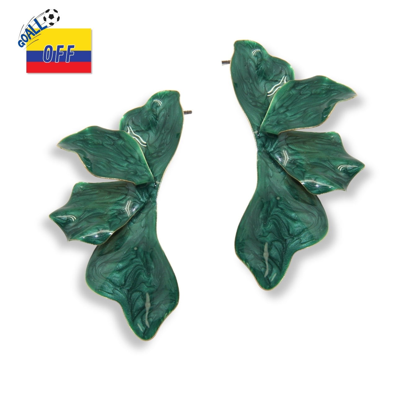 Aretes Pétalos de Malaquita