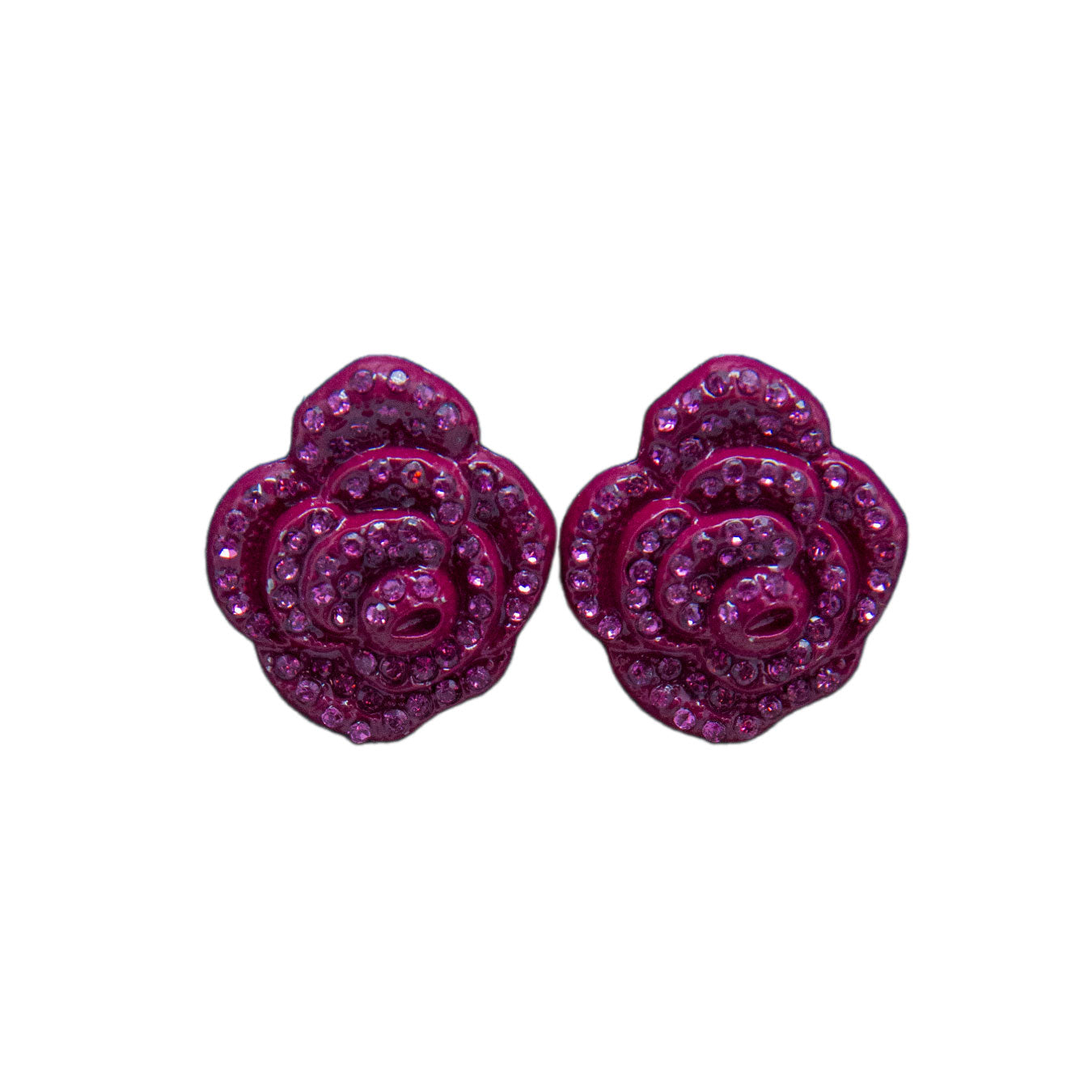 Aretes Flor de Magenta