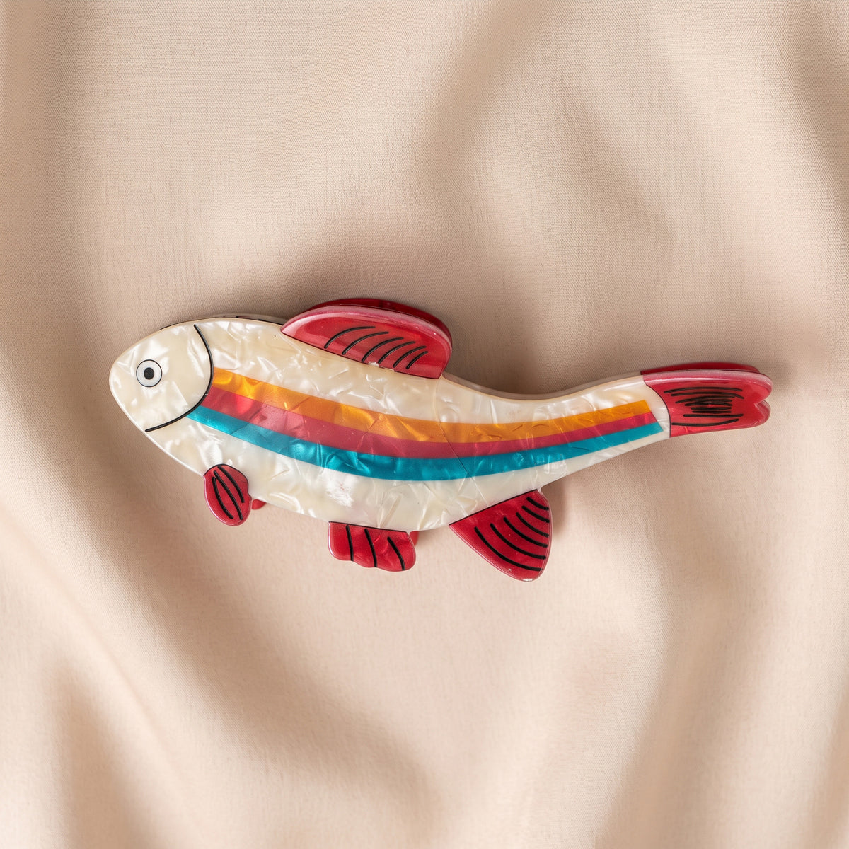 Clip Pinza Pez Estilizado Red Ivory