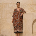 Túnica Sahara Estampada - Diseño Leafy Terracota
