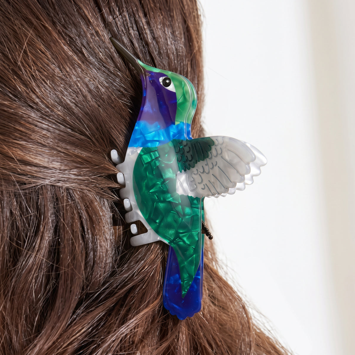 Clip Pinza Colibrí Mágico - Blue & Green