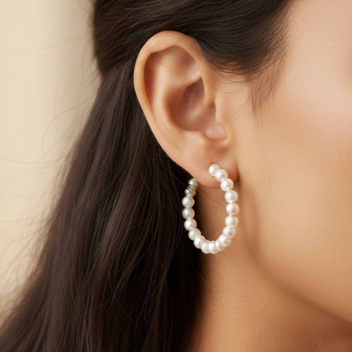 Aretes Aro Nacarado