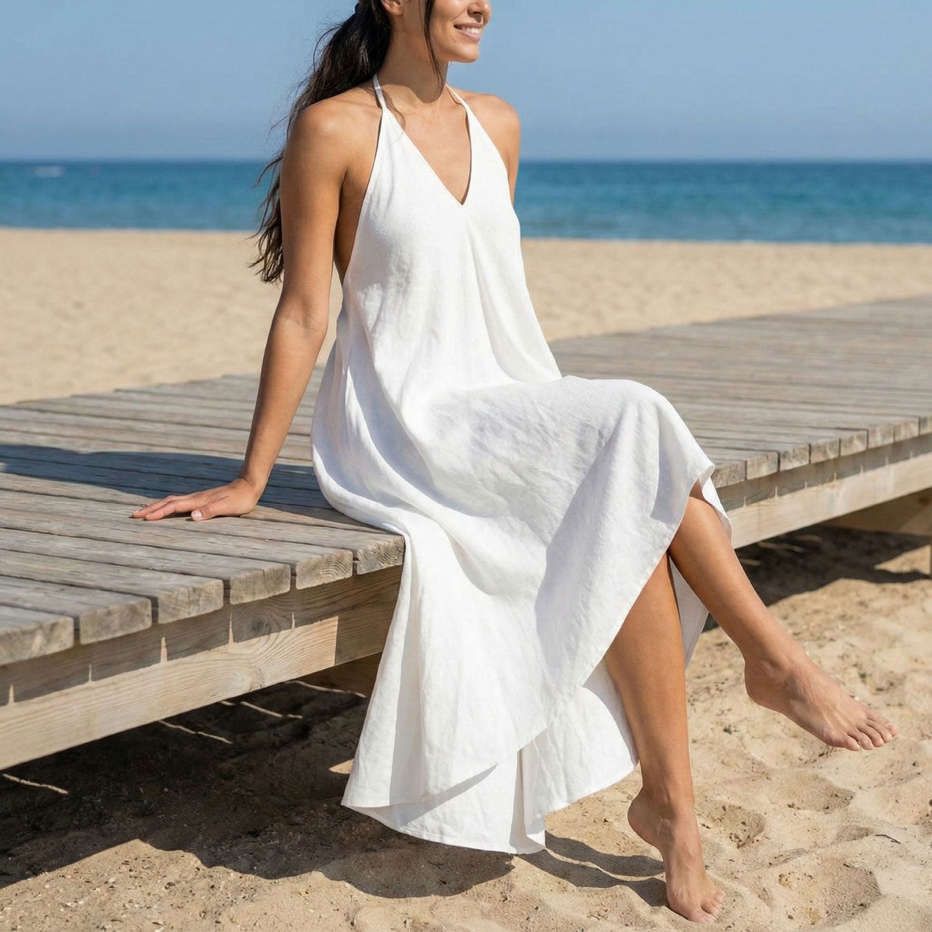 Vestido La Palma Ivory