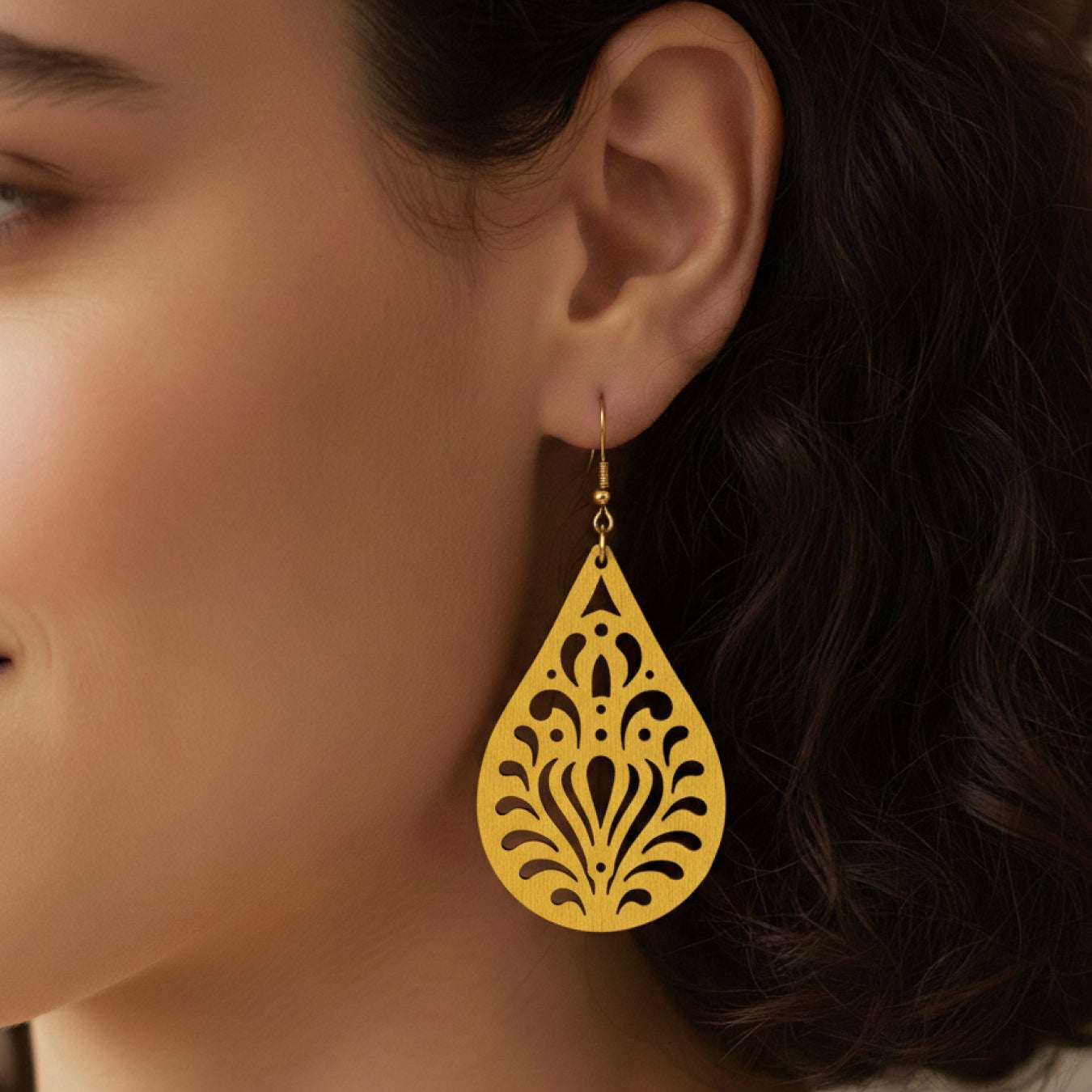 Aretes Gota Ámbar