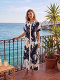 Vestido Ibiza -Botánico Azul Marino