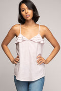 Blusa Estilo Cami con Doble Volante - Malva